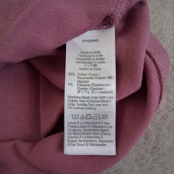 Madewell Women's Size Large Shaded Pink Raglan-Sleeve Baby Tee Shirt - Picture 5 of 9